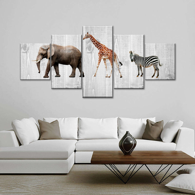 Wooden Safari Wall Art