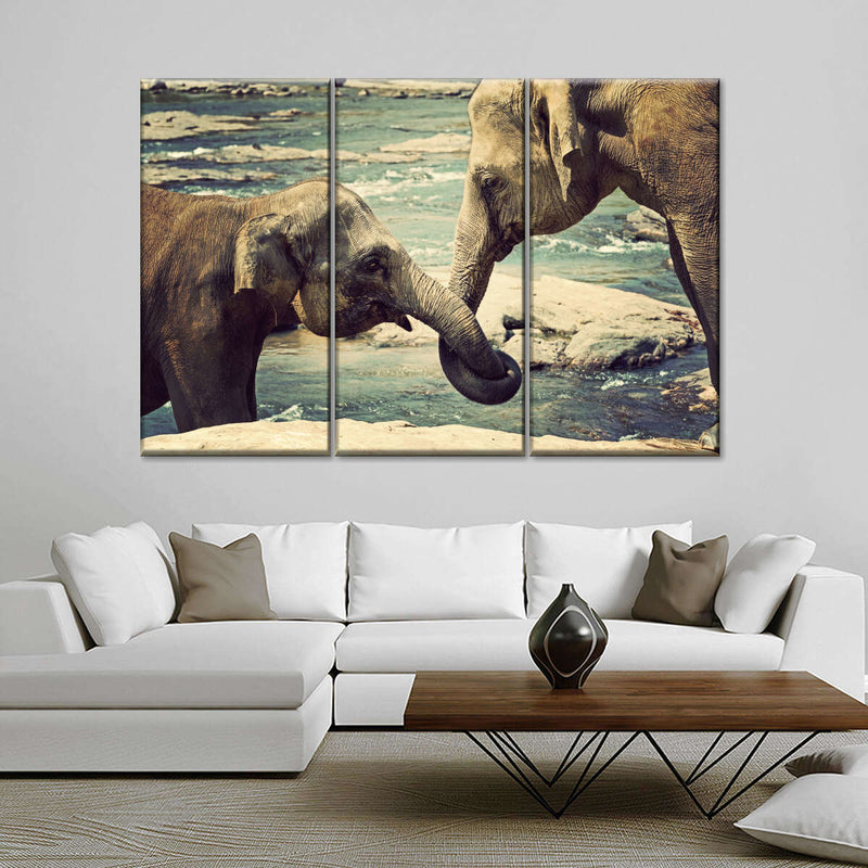 Asian Elephants Wall Art