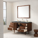 James Martin Amberly 60" Dual Mount Single Bathroom Vanity, Mid-Century Walnut