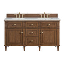James Martin Lorelai 60" Double Bathroom Vanity, Mid-Century Walnut