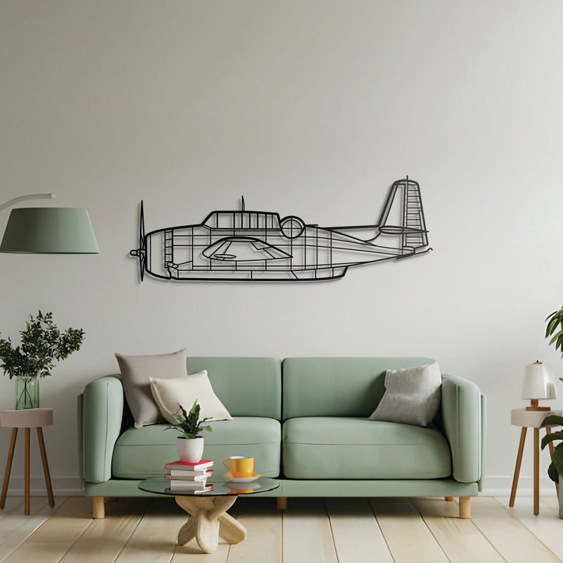 TBM-3N Avenger Metal Aircraft Wall Art - NCP0349