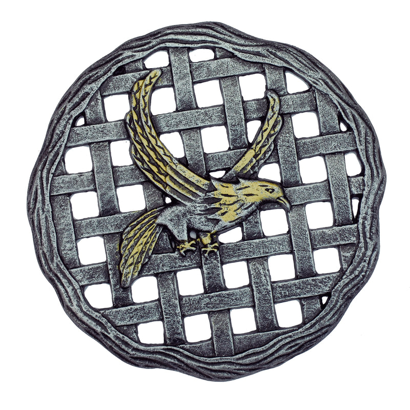 Antique Pewter Metal Stepping Stone Eagle - Cast Aluminum