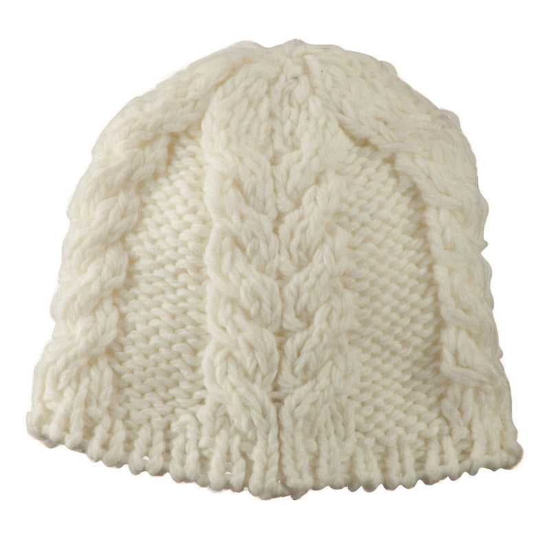Thick Cable Knit Beanie Cap