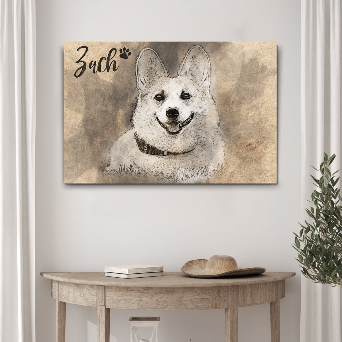 Pet Portrait Pencil Drawing Sign, photo 2 of 6