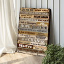 Dream Big Work Hard Motivation Sign II