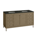 James Martin Chicago 60" Double Bathroom Vanity, Walnut Whisper
