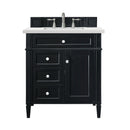 James Martin Brittany 30" Single Bathroom Vanity, Black Onyx