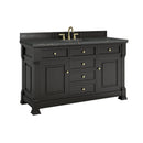 James Martin Brookfield 60" Single Bathroom Vanity, Black Onyx
