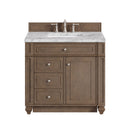 James Martin Bristol 36" Single Bathroom Vanity, Whitewashed Walnut