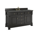 James Martin Brookfield 60" Single Bathroom Vanity, Black Onyx