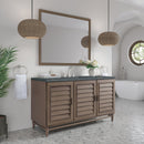 James Martin Portland 60" Single Bathroom Vanity, Whitewashed Walnut