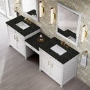 James Martin Bellshire 96" Double Bathroom Vanity, Bright White