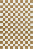Timin Camel Checkered Area Rug