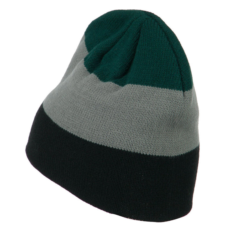 Three Colors Striped Knitted Beanie