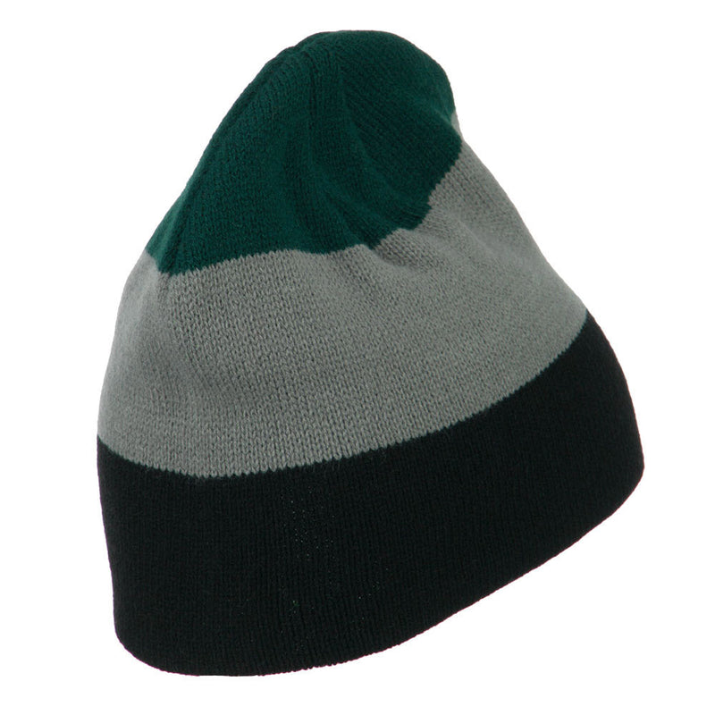 Three Colors Striped Knitted Beanie