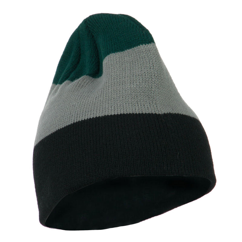 Three Colors Striped Knitted Beanie