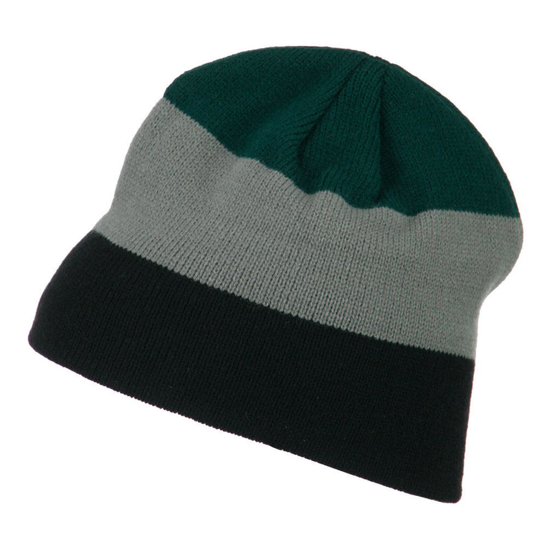 Three Colors Striped Knitted Beanie