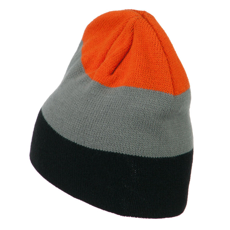 Three Colors Striped Knitted Beanie