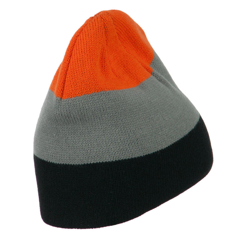 Three Colors Striped Knitted Beanie