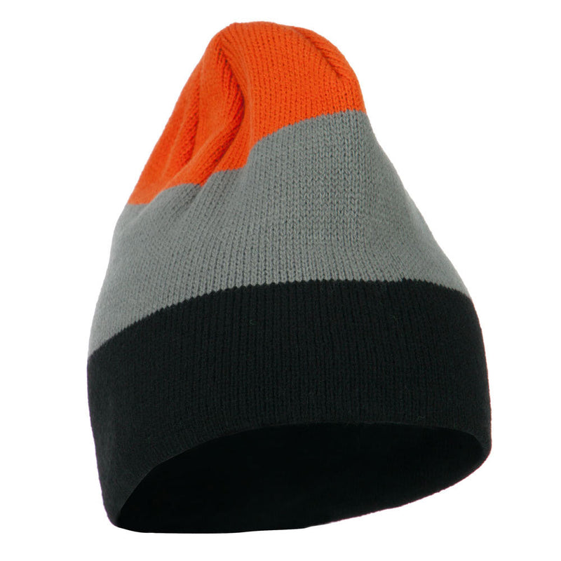 Three Colors Striped Knitted Beanie