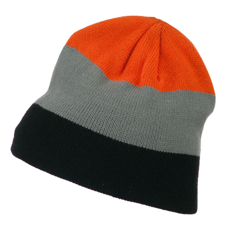 Three Colors Striped Knitted Beanie