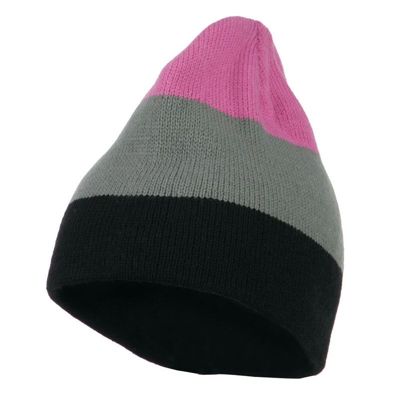 Three Colors Striped Knitted Beanie