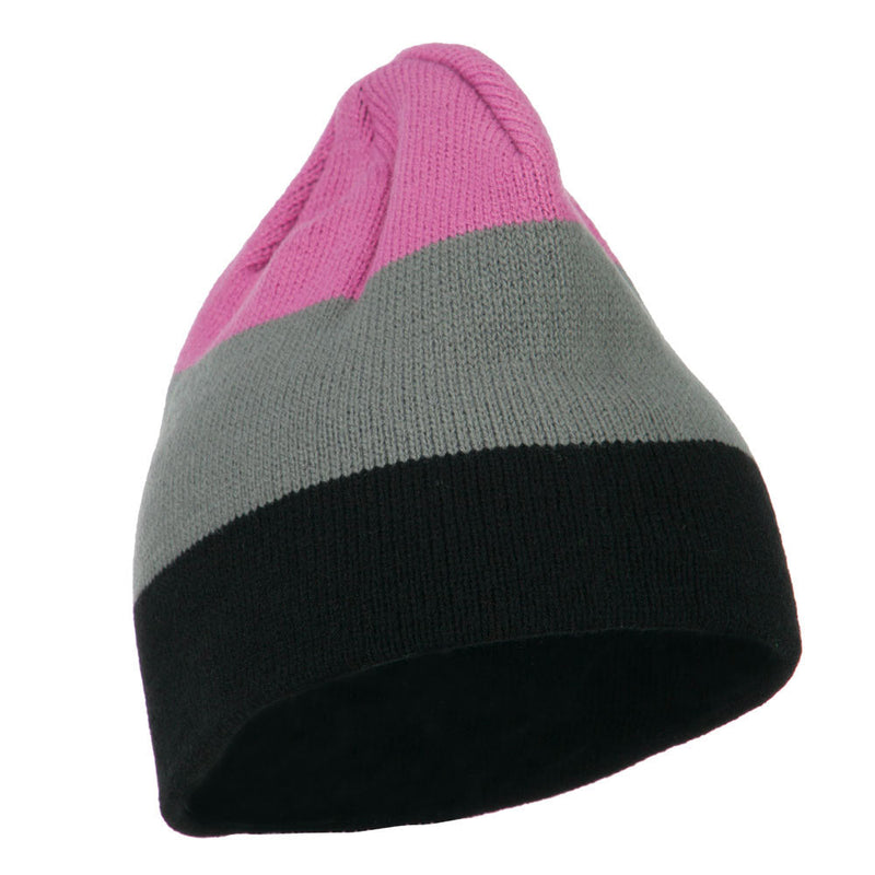 Three Colors Striped Knitted Beanie