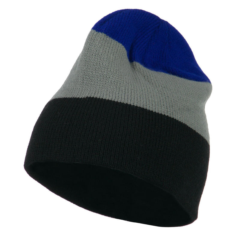 Three Colors Striped Knitted Beanie