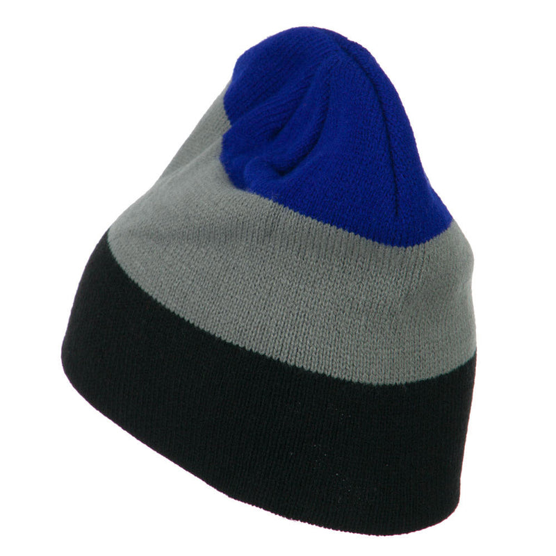 Three Colors Striped Knitted Beanie