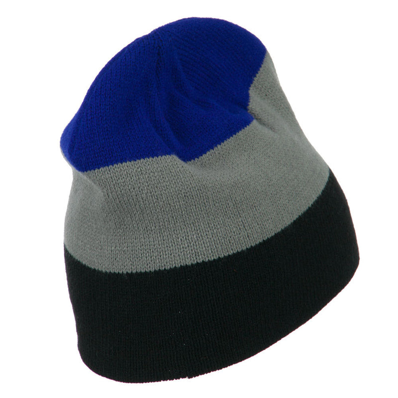 Three Colors Striped Knitted Beanie