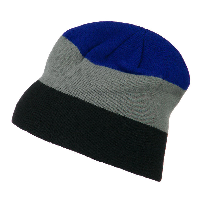 Three Colors Striped Knitted Beanie