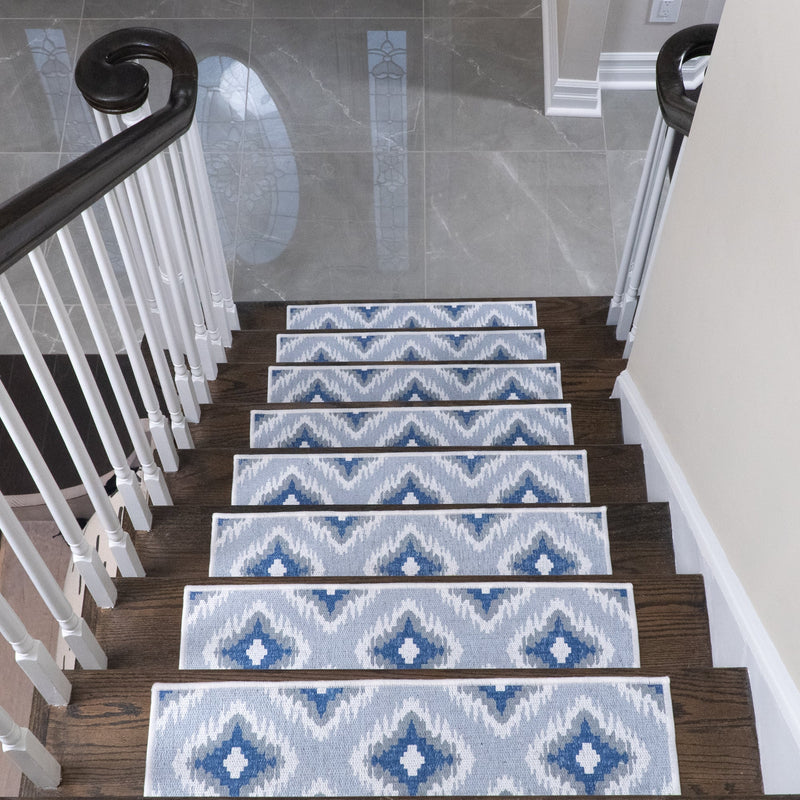 New Age Tetra Multi Color Design 9" X 28" Stair Treads