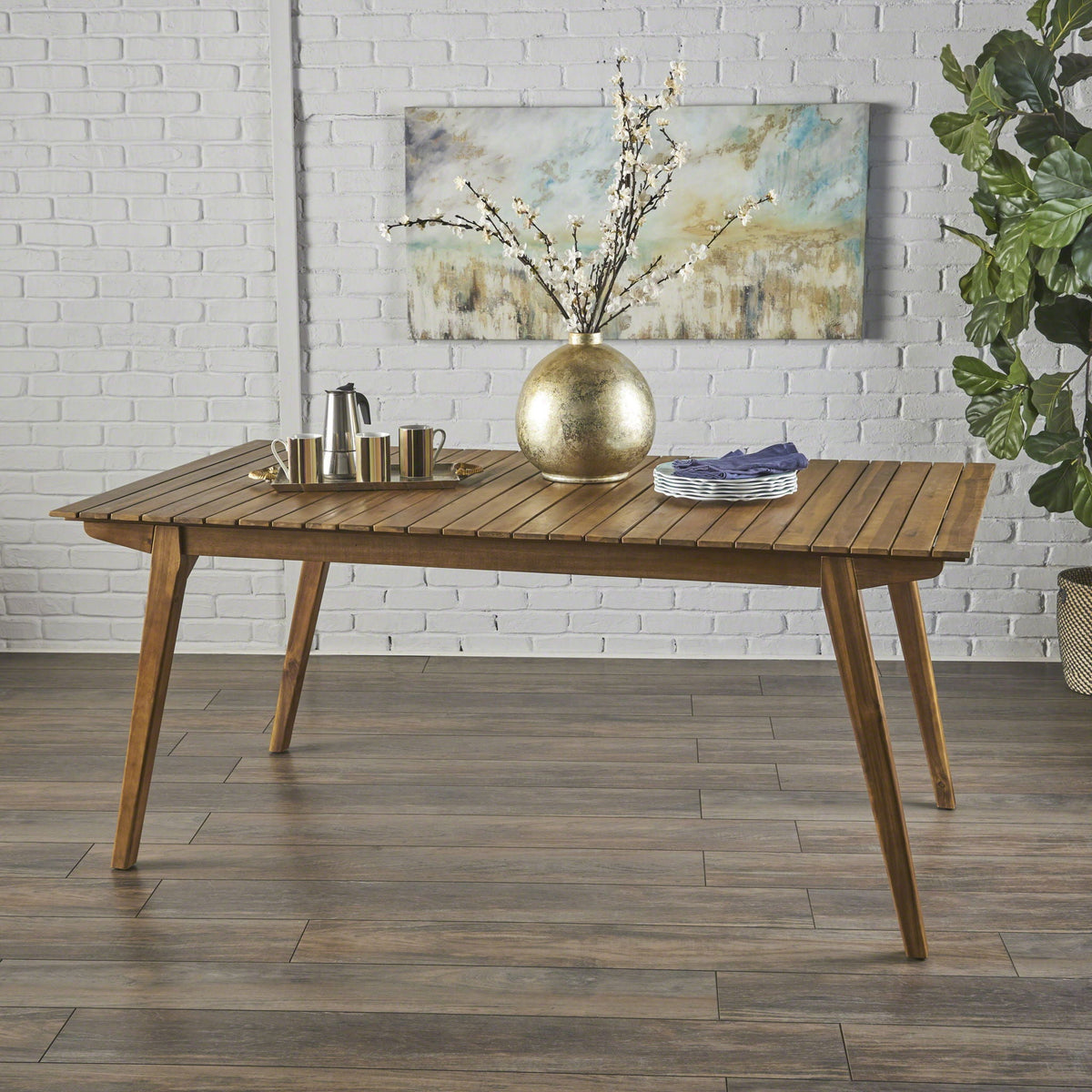 Outdoor Dining Table & Frame - Teak Wood, photo 2 of 4