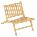 Teak Wood Outdoor Reclining Chair with Comfortable Backrest by LJGDeals
