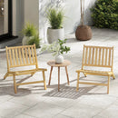 Teak Wood Outdoor Reclining Chair with Comfortable Backrest by LJGDeals
