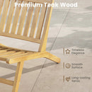 Teak Wood Outdoor Reclining Chair with Comfortable Backrest by LJGDeals