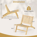 Teak Wood Outdoor Reclining Chair with Comfortable Backrest by LJGDeals