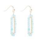 Teal Agate Endless Loop Earrings