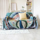 GobekUsa Knit Sofa Blanket Cover - Butterfly and Peacock Design for Single and Double Sofas.