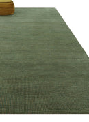 Teal and Brown Modern Contemporary Design Custom Made wool Rug