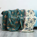 GobekUsa Cotton Gauze Non-Slip Sofa Blanket: Double-Sided Jacquard, Yarn-Dyed, Four Seasons Quality