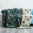GobekUsa Cotton Gauze Non-Slip Sofa Blanket: Double-Sided Jacquard, Yarn-Dyed, Four Seasons Quality