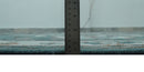 Teal and Silver Traditional Heriz Floral Hand Knotted Wool Area Rug
