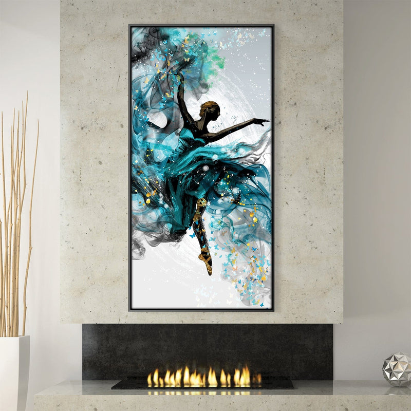 Teal Ballerina Canvas