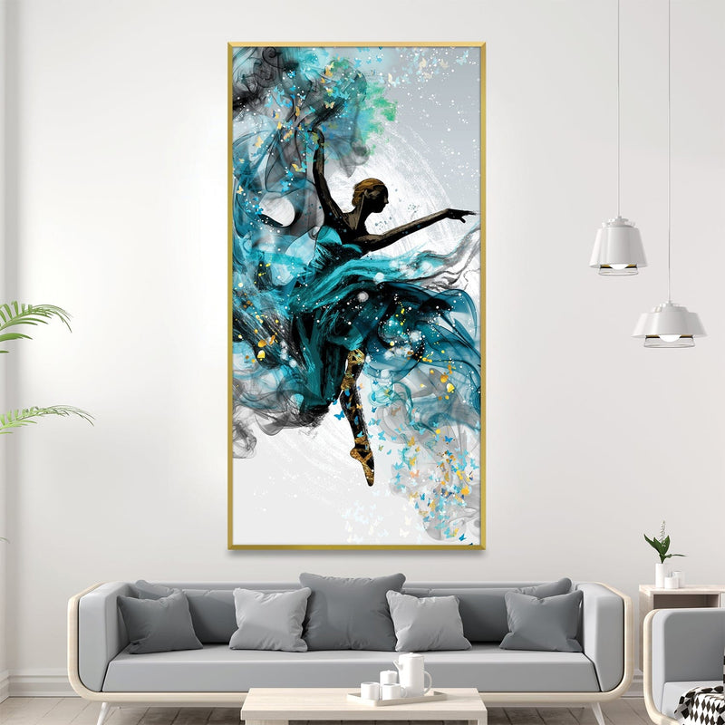 Teal Ballerina Canvas