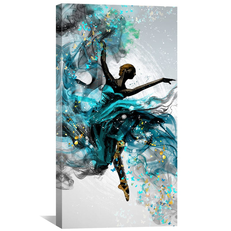 Teal Ballerina Canvas