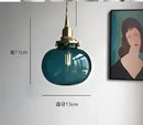 GobekUsa Blue Glass Pendant Lights for Bedroom Dinning Living Room
