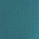 Teal blue quilted chair cover stretch elastic dining room protector by Decorbites