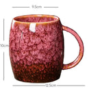 Teal & brown crackle glaze 480ml ceramic mug kitchen coffee cup by Decorbites