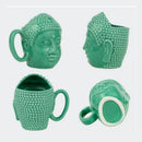 GobekUsa Buddha Sculpture Ceramic Coffee Cup with Covered Handle - Character Portrait Mug